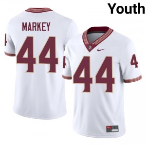 Gavin Markey #44 Florida State Seminoles Jersey | Genuine White NCAA Football Youth Stitched 93311251
