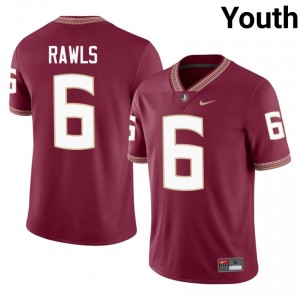 #6 Ja'Bril Rawls FSU Seminoles Garnet Jersey | Licensed Embroidery Youth High School Football Gear 68150001
