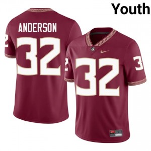 Jalen Anderson #32 Florida State Seminoles Jersey | Alumni Garnet Player Football Youth Embroidery 98578215