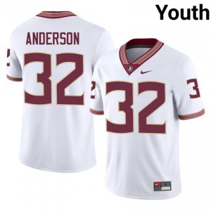 Florida State Jalen Anderson #32 White Jersey | Fresh Stitched High School Football Youth Apparel 55322750