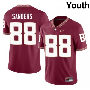 FSU Noles Jordan Sanders #88 Garnet Jersey | Fresh Embroidery High School Football Youth Apparel 45416474