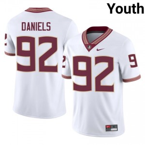 Florida State Judah Daniels #92 White Jersey | Premium Stitched NCAA Football Youth Apparel 10950721