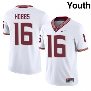 FSU Noles Karson Hobbs #16 White Jersey | Exclusive Stitched College Football Youth Apparel 65328354
