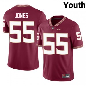 #55 Marvin Jones FSU Garnet Jersey | Authentic Embroidery Youth Player Football Gear 51587547