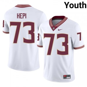 FSU Noles Nikau Hepi #73 White Jersey | Fresh Stitched High School Football Youth Apparel 28102493