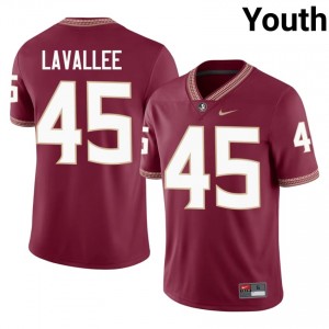 Noah LaVallee #45 Florida State Seminoles Jersey | Elite Thread Garnet University Football Youth Embroidery 65794634