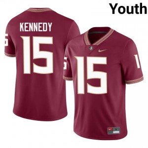 Garnet Rylan Kennedy #15 FSU Seminoles Jersey | Youth College Football Pro-Grade Embroidery 49408015