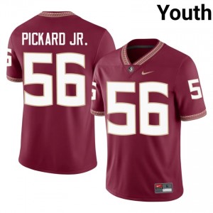 FSU Noles Steven Pickard Jr. #56 Garnet Jersey | Durable Embroidery University Football Youth Apparel 71973781