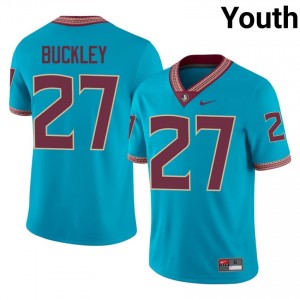 Turquoise Terrell Buckley #27 FSU Seminoles Jersey | Youth College Football Pro-Grade Swen 22733850