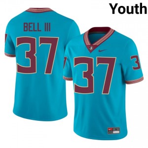 FSU Noles Tre Bell III #37 Turquoise Jersey | Premium Swen NCAA Football Youth Apparel 67171758